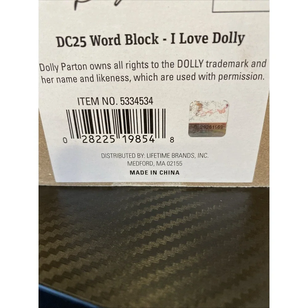 Dolly Parton 4x4 Block Holiday Set Of 2 I Love Dolly & Deck The Halls With Songs